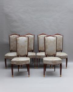 Jules Leleu Set of 10 Fine French Art Deco Mahogany Chairs by Jules Leleu 8 Side and 2 Arm  - 4333272