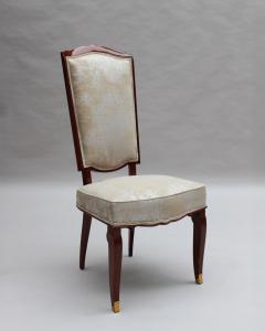 Jules Leleu Set of 10 Fine French Art Deco Mahogany Chairs by Jules Leleu 8 Side and 2 Arm  - 4333276