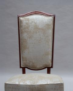 Jules Leleu Set of 10 Fine French Art Deco Mahogany Chairs by Jules Leleu 8 Side and 2 Arm  - 4333288