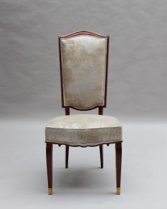 Jules Leleu Set of 10 Fine French Art Deco Mahogany Chairs by Jules Leleu 8 Side and 2 Arm  - 4333294