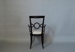 Jules Leleu Set of 12 French Art Deco Side and Two Arm Dining Chairs - 431191