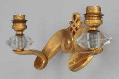 Jules Leleu Set of 4 Fine French 1950s Gilded Bronze Wall Lights by Jules Leleu - 3968551