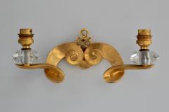 Jules Leleu Set of 4 Fine French 1950s Gilded Bronze Wall Lights by Jules Leleu - 3968552