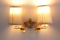 Jules Leleu Set of 4 Fine French 1950s Gilded Bronze Wall Lights by Jules Leleu - 3968558