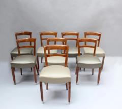 Jules Leleu Set of 8 Fine French 1930s Dining Chairs by Jules Leleu Dining Table Available  - 2709836