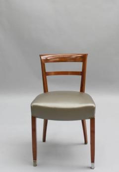 Jules Leleu Set of 8 Fine French 1930s Dining Chairs by Jules Leleu Dining Table Available  - 2709860