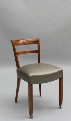 Jules Leleu Set of 8 Fine French 1930s Dining Chairs by Jules Leleu Dining Table Available  - 2709866