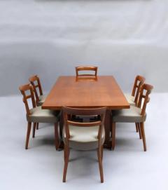 Jules Leleu Set of 8 Fine French 1930s Dining Chairs by Jules Leleu Dining Table Available  - 2709885