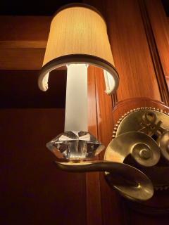 Jules Leleu Set of Four Signed Wall Sconces by Jules Leleu  - 4587623