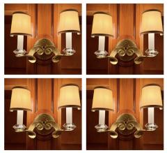Jules Leleu Set of Four Signed Wall Sconces by Jules Leleu  - 4587640