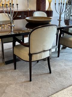 Jules Leleu Set of six French Art Deco dining armchairs by Jules Leleu  - 4555882
