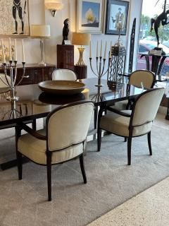 Jules Leleu Set of six French Art Deco dining armchairs by Jules Leleu  - 4555883
