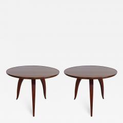Jules Leleu Two French Side Tables Cocktail Tables in the Style of Jules Leleu - 1802964