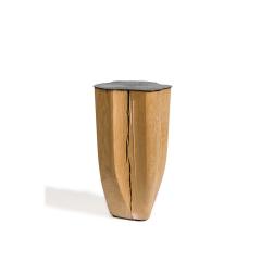 Jules Lobgeois French Contemporary Unique Solid Oak and Brass Tall Duramen - 4620183