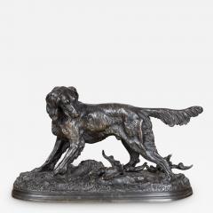 Jules Moigniez 19th Century French Bronze Of Setter With Hare Jules Moigniez 1835 1894  - 2879386