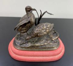 Jules Moigniez Bronze Jules Moigniez Figurative Animal Sculpture of Two Pheasants - 2487739