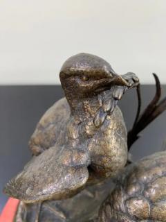 Jules Moigniez Bronze Jules Moigniez Figurative Animal Sculpture of Two Pheasants - 2487740