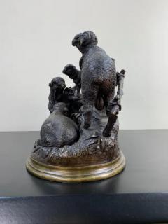 Jules Moigniez Jules Moigniez Bronze Sculpture of Three Sheep and a Lamb - 2487746
