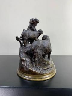 Jules Moigniez Jules Moigniez Bronze Sculpture of Three Sheep and a Lamb - 2487755
