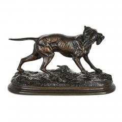 Jules Moigniez Pair of animalier bronze dog sculptures by Jules Moigniez - 2167325