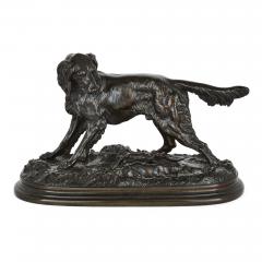 Jules Moigniez Pair of animalier bronze dog sculptures by Jules Moigniez - 2167327