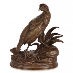 Jules Moigniez Pair of bronze game bird sculptures by Jules Moigniez - 1641569