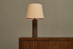 Jules Wabbes Antoine Callebaut Monumental Table Lamp in Patinated Bronze Belgium 1970s - 4803474