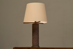 Jules Wabbes Antoine Callebaut Monumental Table Lamp in Patinated Bronze Belgium 1970s - 4803476