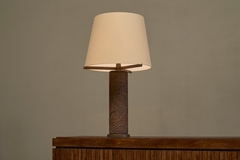Jules Wabbes Antoine Callebaut Monumental Table Lamp in Patinated Bronze Belgium 1970s - 4803494