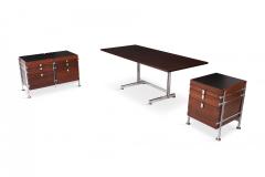 Jules Wabbes Jules Wabbes Desk Table Chrome Plated Steel For Mobilier Universel 1960s - 844776