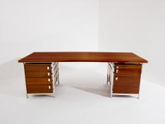 Jules Wabbes Jules Wabbes curved executive mahogany and jatoba desk 1958 - 3693756