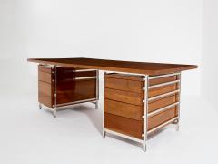 Jules Wabbes Jules Wabbes curved executive mahogany and jatoba desk 1958 - 3693763