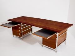 Jules Wabbes Jules Wabbes curved executive mahogany and jatoba desk 1958 - 3693765