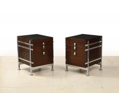 Jules Wabbes Pair of Mahogany Side Chests by Jules Wabbes for Mobilier Universel - 2543443