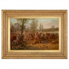 Jules van Imschoot Pair of large oil paintings of battle scenes by van Imschoot - 3141519