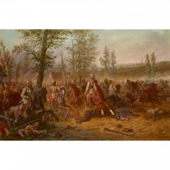 Jules van Imschoot Pair of large oil paintings of battle scenes by van Imschoot - 3141520