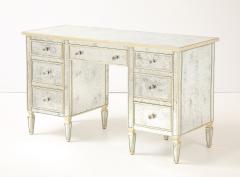 Julia Gray Mirrored Desk Vanity - 4424273