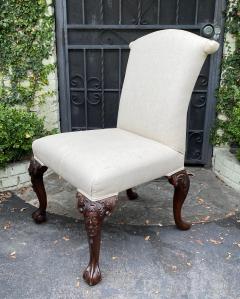 Julian Chichester Chippendale Style Carved Mahogany Ball Claw Side Chair W Faces - 1610187