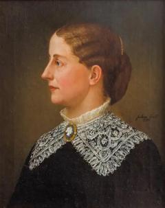 Julian Scott Julian Scott American 1846 1901 A Portrait of Isabella Penn Smith Fleming - 3471671