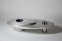 Juliana Lima Vasconcellos e Matheus Barreto Contemporary Futuristic Center Table in Stainless Steel - 1562120