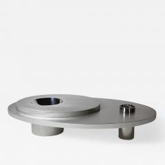 Juliana Lima Vasconcellos e Matheus Barreto Contemporary Futuristic Center Table in Stainless Steel - 1564839