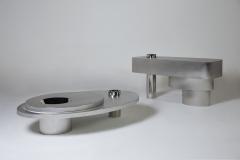 Juliana Lima Vasconcellos e Matheus Barreto Contemporary Futuristic Console Table in Stainless Steel - 1562867