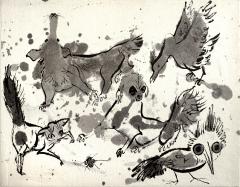 Juliet Kepes Cat Dog Bird Monkey Owl Lady Bug Portrait Alert Animals Illustration - 4221460