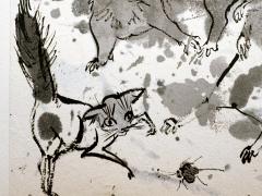Juliet Kepes Cat Dog Bird Monkey Owl Lady Bug Portrait Alert Animals Illustration - 4221461