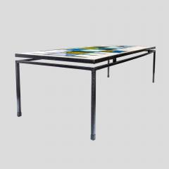 Juliette Belarti Juliette Belarti abstract ceramic top on wrought iron coffee table - 4521062