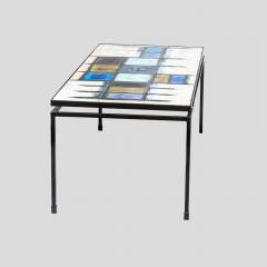 Juliette Belarti Juliette Belarti abstract ceramic top on wrought iron coffee table - 4521063