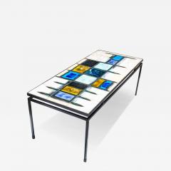 Juliette Belarti Juliette Belarti abstract ceramic top on wrought iron coffee table - 4521270