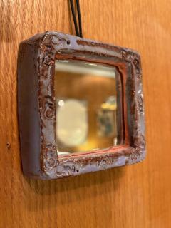 Juliette Derel Small ceramic mirror by Juliette Derel France 1960s - 3482739