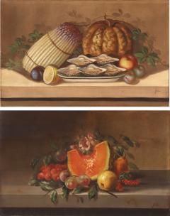 Juliette Felix Juliette Felix 1869 French Two Still Lifes with Fruit and Vegetables - 1528741