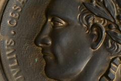 Julius Caesar Neoclassical Repouss in Patinated Copper 19th Century - 4394653